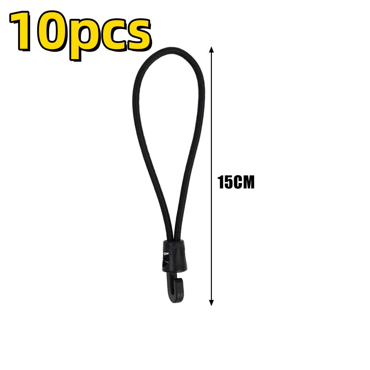 10/50/100Pcs Bungee Cord with Hooks High Elasticity Expander with Hooks Rubber Tensioner with Hooks for Camping Tarpaulin