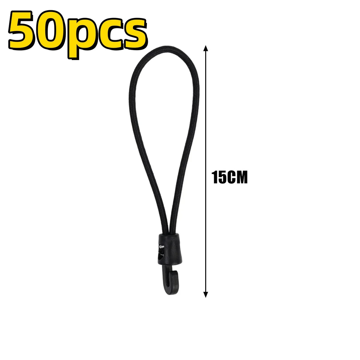 10/50/100Pcs Bungee Cord with Hooks High Elasticity Expander with Hooks Rubber Tensioner with Hooks for Camping Tarpaulin